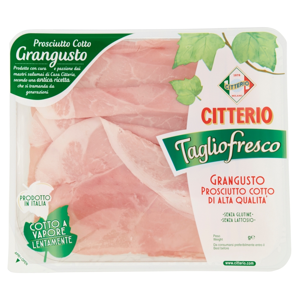 Prosciutto Cotto di Alta Qualità Grangusto, 110 g